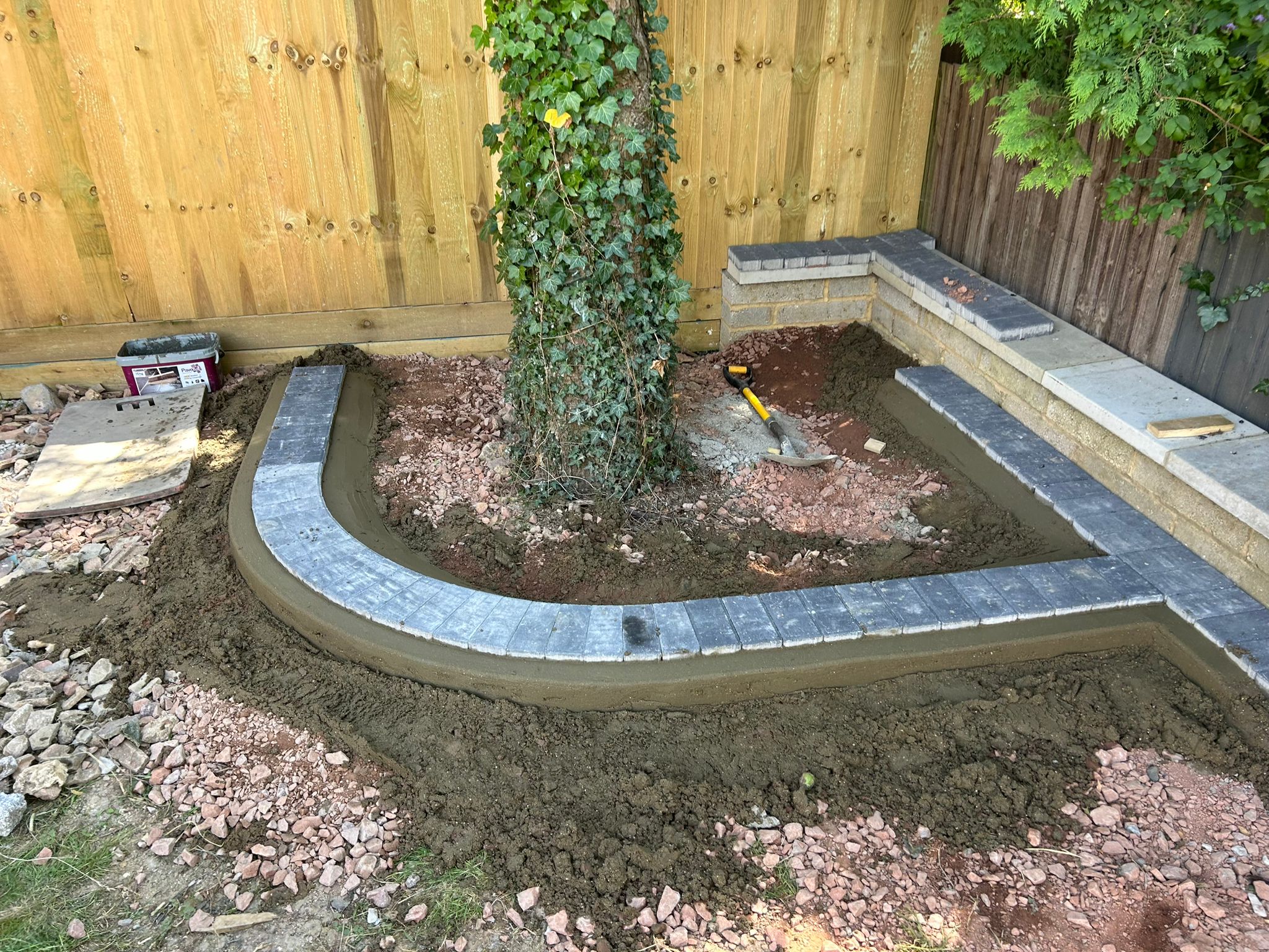 During · Garden planter construction