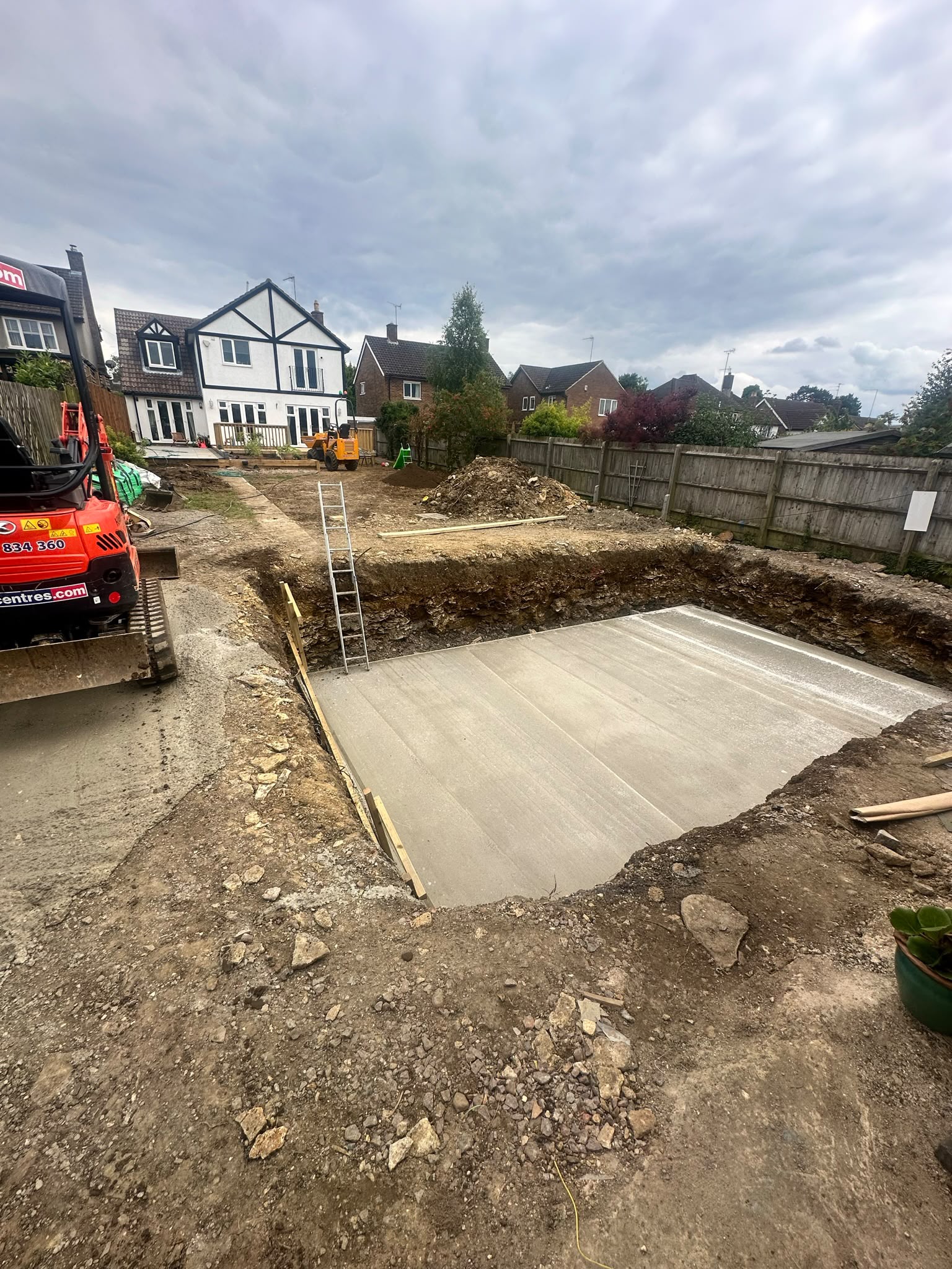 During · Groundworks and base construction
