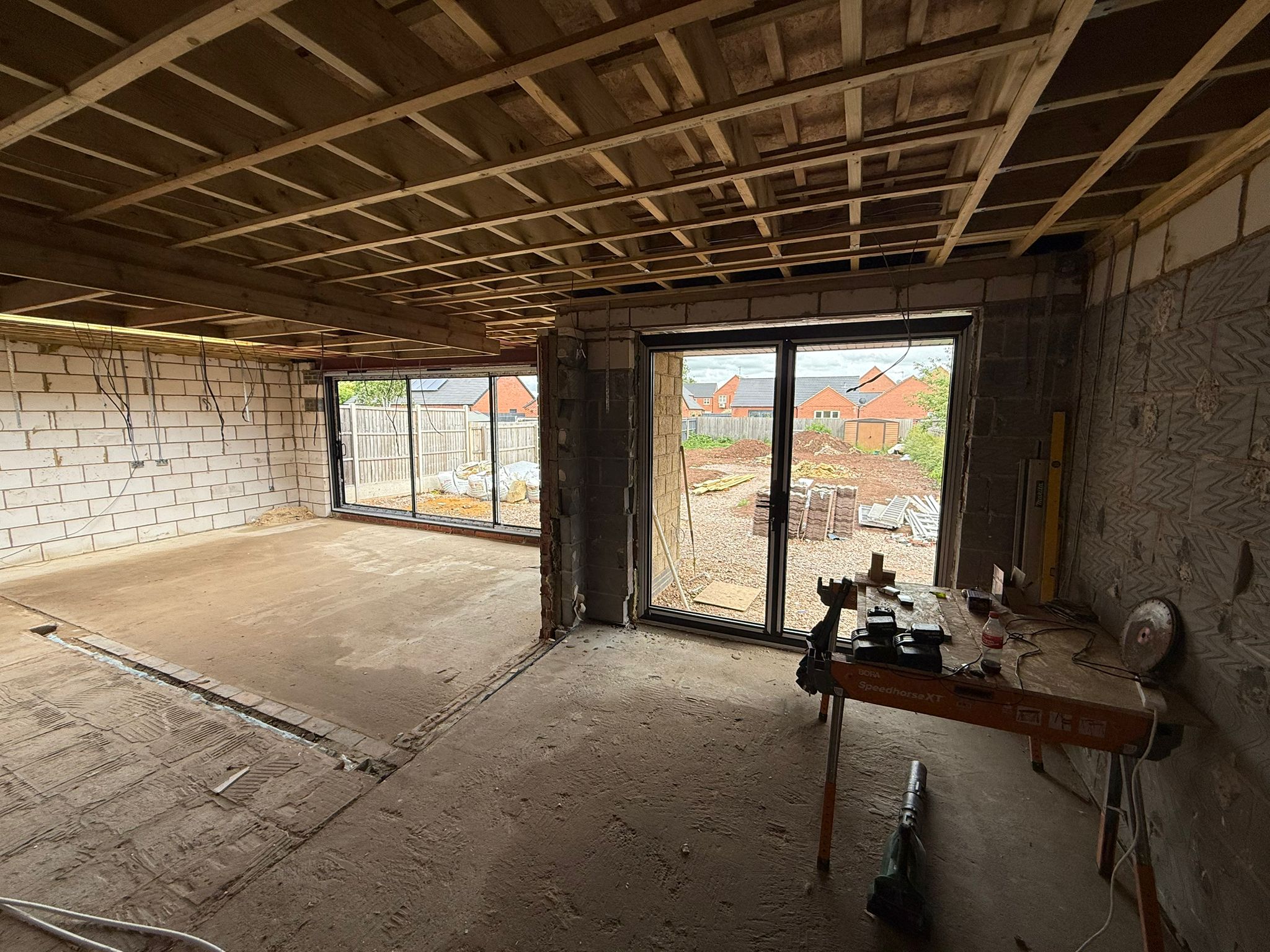 During · The extension structure taking shape